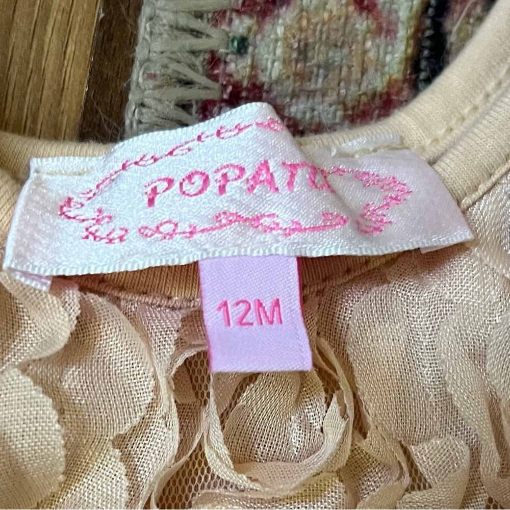 Popatu Girl's Ivory Petti Tutu Dress Size 12 M - Picture 3 of 5